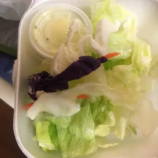 Salad was less than half full