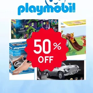 Your favorite Playmobil toys are now 50% OFF!  Bring your imagination to life at half the cost!...