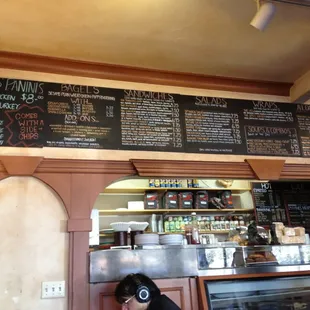 Menus on the wall