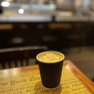 vanilla ginger latte with oat milk