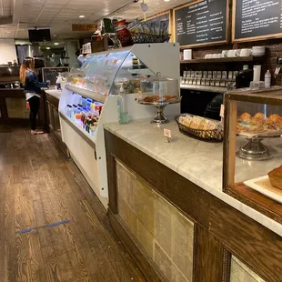 a view of a bakery counter