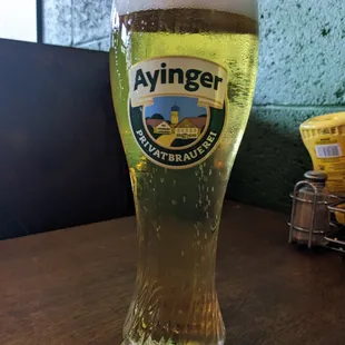 Ayinger beer at Thinking Man Tavern, Decatur