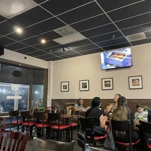 people sitting at tables