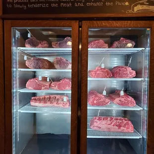 One of the meat coolers