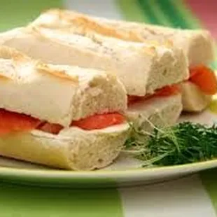a plate of sandwiches