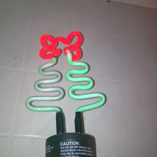 a green and red christmas tree