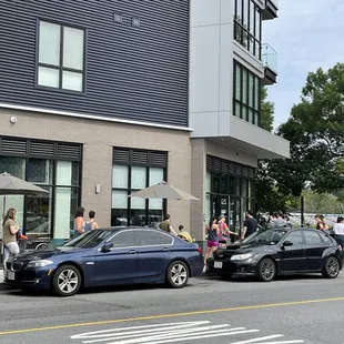 cars parked on the side of the road