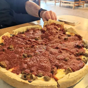 Chicago style pizza