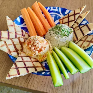 Hummus &amp; Baba Ghanoush
Carrots | Cucumbers | Pita Bread (VT) (V)