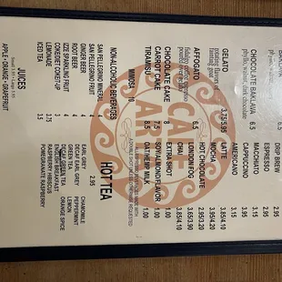 Menu again