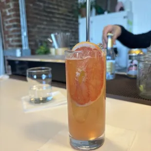 Crushin' It (NA PBR with Grapefruit Syrup)