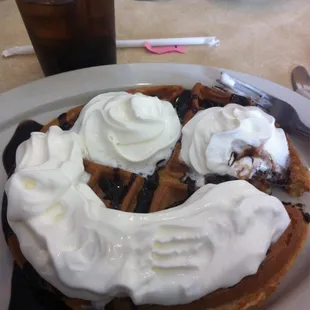Choc chip waffle