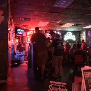 The bar on a Sunday night.