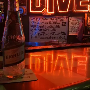 High Life at Bar.