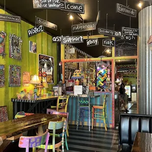 the interior of the store