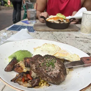 Steak and eggs