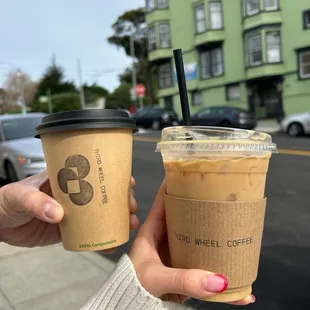 Iced Rose Cardamom Latte + Drip Coffee