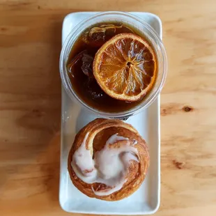 Orange Blossom Cold Brew &amp; Orange Blossom Cardamom Bun