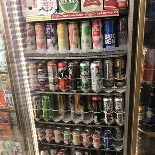 a refrigerator full of beer