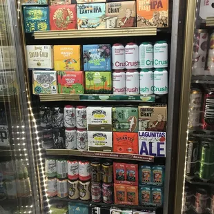 a refrigerator full of beer