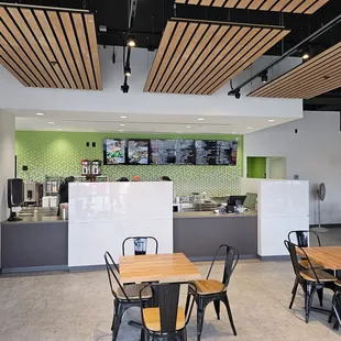 the interior of the cafe