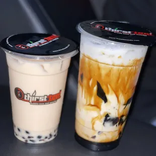 Boba milk tea and tiger stripe  @dangit.all