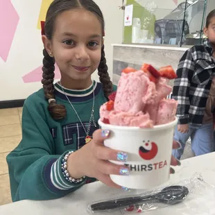 Strawberry Rolled Ice Cream Happiness!