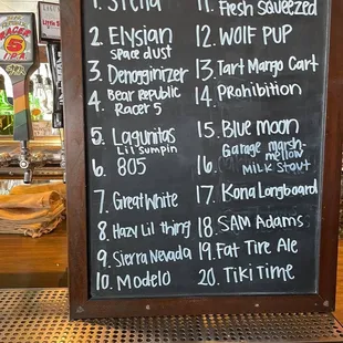 Check out our 20 beers on tap at thirsty.bar.  Beers are subject to changes come drink with us