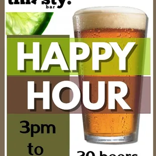  happy hour flyer