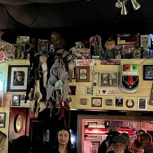 a group of people in a bar