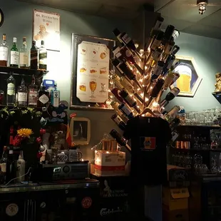 Unique Christmas bottle tree