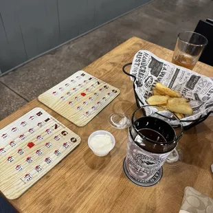 Bingo on Wednesday nights. Delicious Fries.