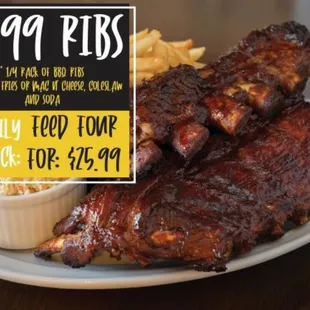 Are you in the mood to eat ribs? Well, you are in luck. At Thirsty Buffalo Saloon, we have ribs for $8.99!...