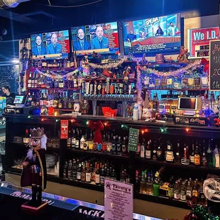 Bar! Decorated for the Holidays