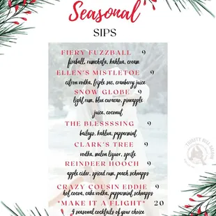 Holiday Drink Menu 2023