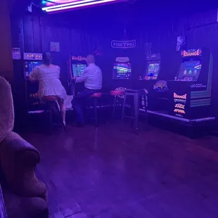 people playing video games