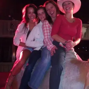 Four Girls = one lucky bull
