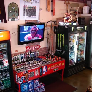 a variety of beverages