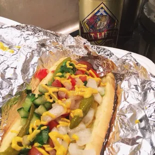 Chicago dog &amp; Kiltlifter.. Perfect combo!