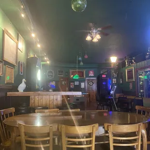 the interior of a pub