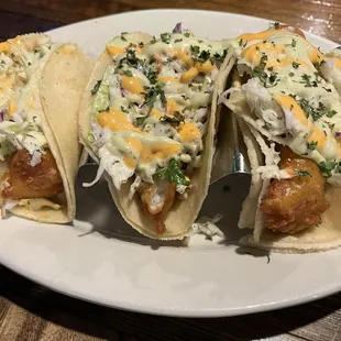Jumbo fish tacos. Awesome!