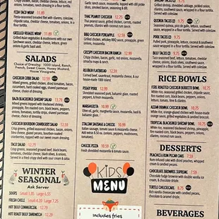 Food menu