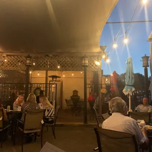 Outdoor patio area.