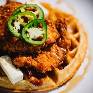 Spicy Fried Chicken &amp; Waffles