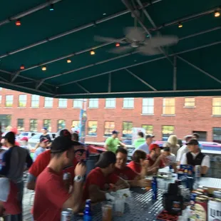 Great outdoor bar and a dj. It&apos;s right next to Progressive Field and the Q so it&apos;s a great place to hang before game time.
