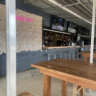 Outside off leash bar area