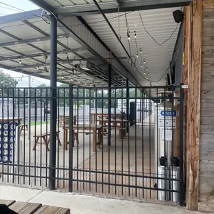 That is the on leash outside area