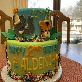 a birthday cake for a 2 year old