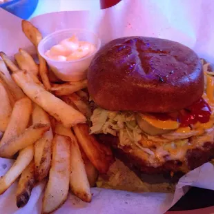 Bull burger.  Looks great.