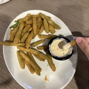 Fried green beans